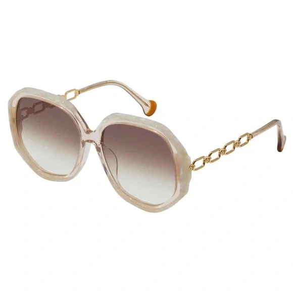 CAMILLA “The Matriach” pink ivory marble acetate metal oversized sunglasses - Picture 5 of 7